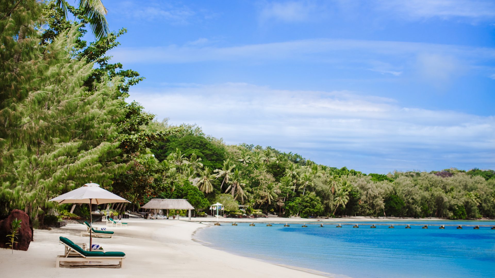 grand beach front in turtle island, fiji